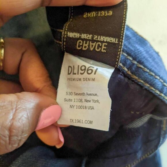 DL1961 Grace Jeans Womens Size 29 Dark Wash High Rise Straight Leg Stretch Denim - Picture 10 of 15